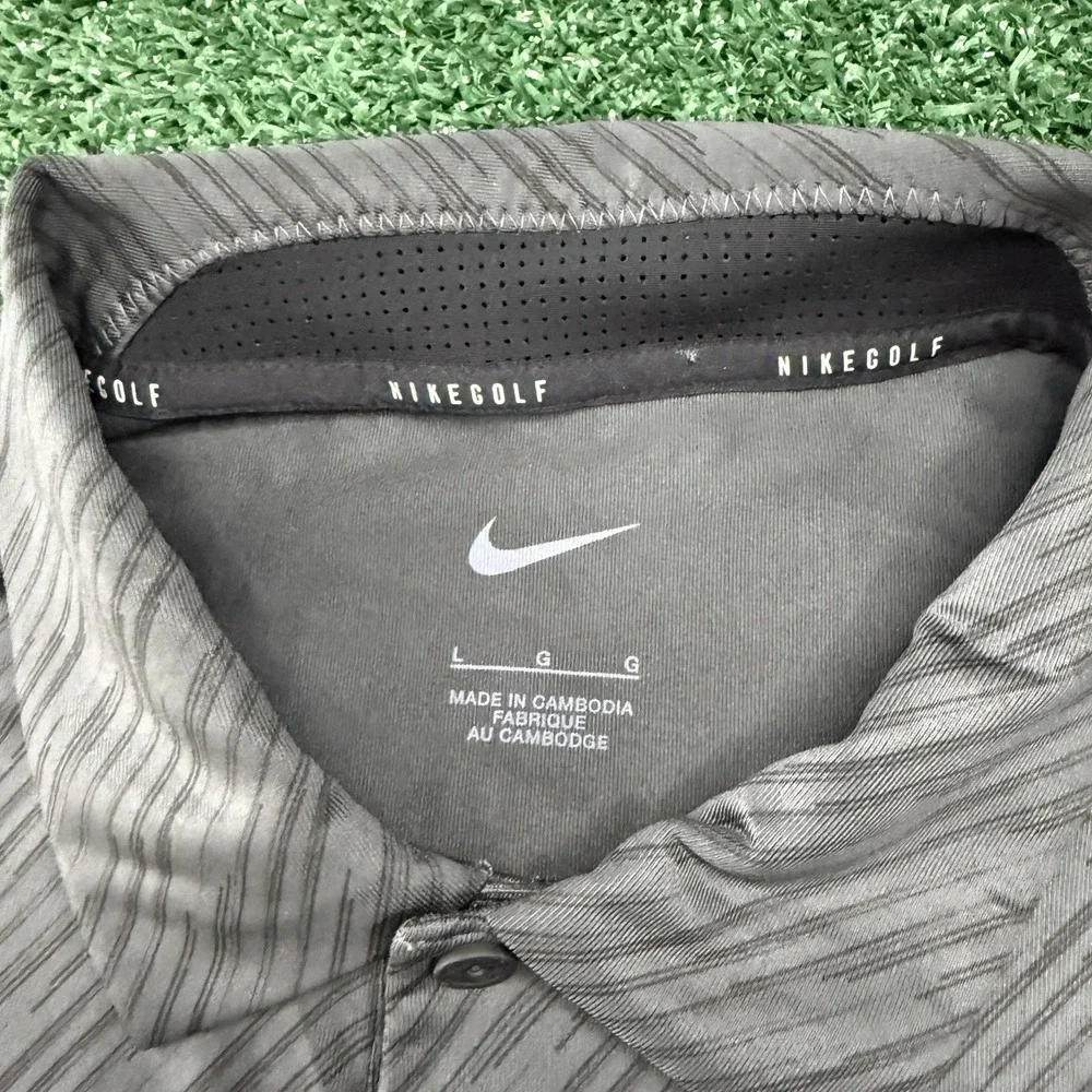 New Nike Jesus Christ Christian Men's Short Sleeve Golf Polo Size Large Gray‎